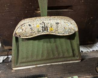 Vintage dust pan and brush 