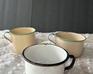 Enamel mugs