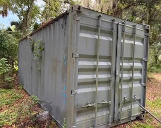  ft storage container with spray foam insulation.