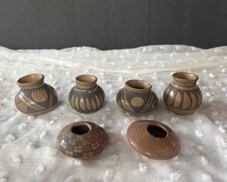 Mini Native American pottery