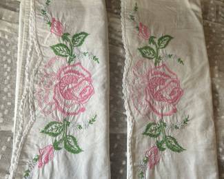 Embroidered pillow cases 