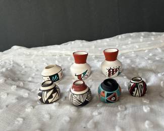 Mini Native American pottery