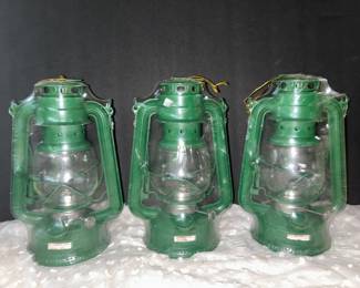 Green oil lamps