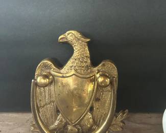 Brass eagle door knocker 