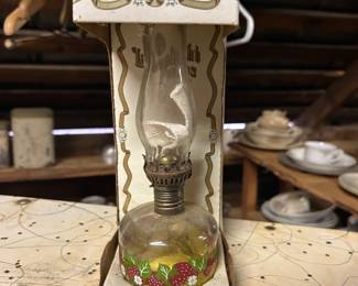 Vintage strawberry oil lamp