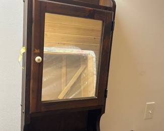 Wooden mirror wall cabinet