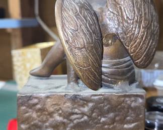 Vintage Figural Cherub Vanity Mirror