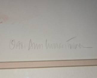 Ann Luman Turner, Signed Limited Edition Print (1981)
