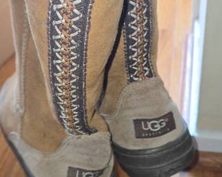 UGG Australia Tall Boots with Embroidered Back Detail