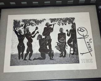 Yuroz Signed Lithograph small size