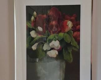 Floral Still Life Painting by Lyons 27" high 19" wide