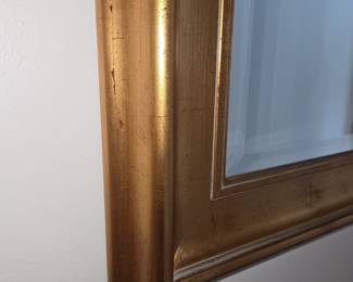 Giltwood Beveled Wall Mirror 25"x30"