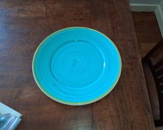 Royal Norfolk Turquoise Swirl Dinner Plate