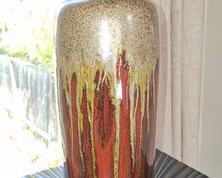 Decorative Ceramic Vase with Artificial Magnolia Arrangement