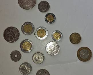 Assorted World Currency Coin Collection - Primarily Mexican