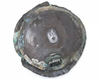 Chinese Carved Jade and Metal Brooch