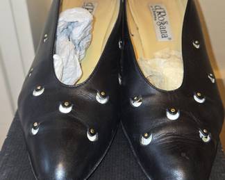d'Rosana by Channa Studded Leather Pumps