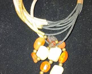 Multi-Strand Beaded Bracelet with Carnelian and Quartz