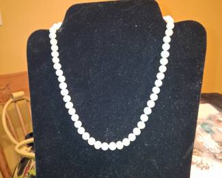 Cultured Pearl Necklace with Sterling Silver Clasp