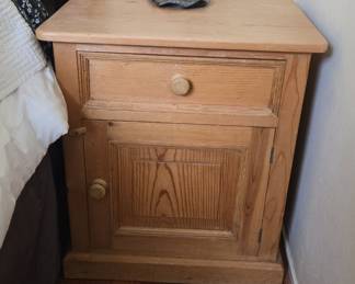 Rustic Pine Bedside Cabinet with Drawer