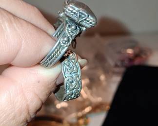 Vintage Sterling Silver Poison Rings with Compartments