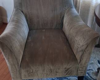 Contemporary Upholstered Wingback Accent Chair