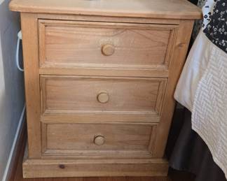 Broyhill Pine Three-Drawer Nightstand