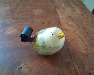 Studio Pottery Bird Candle Holder