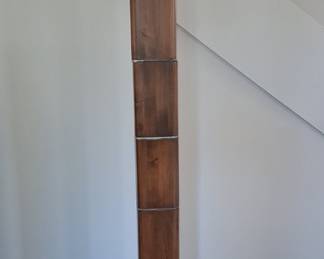 Mid-Century Modern Segmented Wood Floor Lamp 5' high