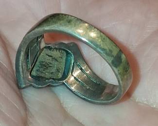Vintage Sterling Silver Marcasite Swirl Ring