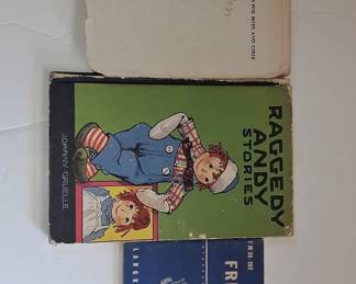 Vintage Book Collection: Raggedy Andy Stories, 200 Best Poems, and TM 30-302 French Guide