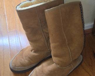 UGG Australia Tall Boots with Embroidered Back Detail