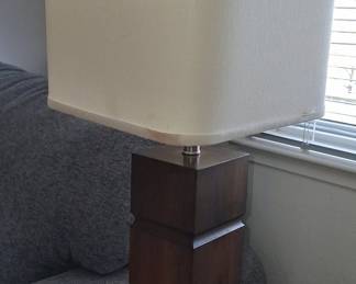 Stacked Wooden Block Table Lamp