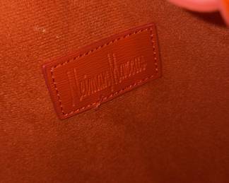 Neiman Marcus Coral Faux Leather Tote Bag