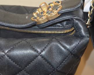 Chanel Black Quilted Lambskin Chain Around Pouch Hobo Bag