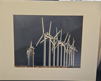 Wind Turbines at Sunset Near Palm Springs, CA by Philip M. Shaw