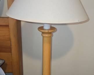 Mid-Century Modern Style Turned Wood Table Lamp