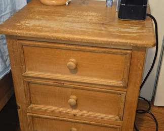 Broyhill Pine Three-Drawer Nightstand
