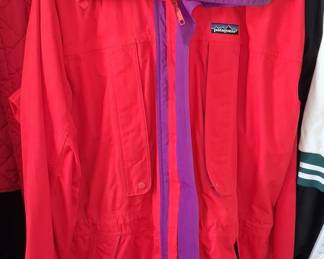 Vintage Patagonia Red and Purple Colorblock Rain Jacket