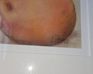 Lyons Still Life Peach Pastel Print
