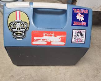 Vintage Igloo Playmate Cooler with Regional Stickers