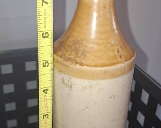 Antique Two-Tone Stoneware Ginger Beer Bottle