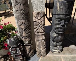Wood carved TIKI