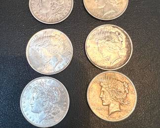 Peace & Morgan Silver Dollars 