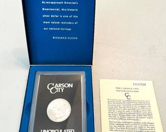 Carson City Uncirculated Morgan Silver Dollar 