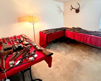 Room with Guns , Rifles & more..