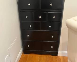 wood black finished dresser