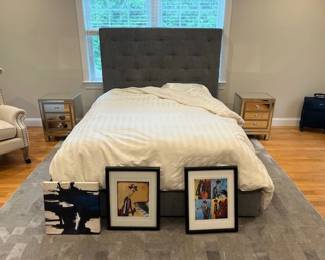 Queen Size Bed tufted headboard