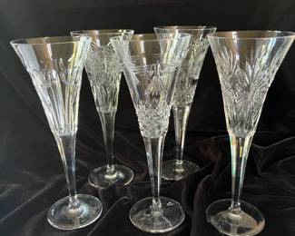 2 Sets of Waterford Millenium Champagne Flutes