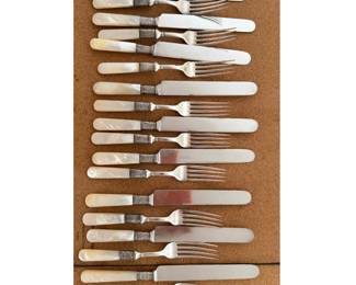 10 set of Mother of Pearl forks & Knives